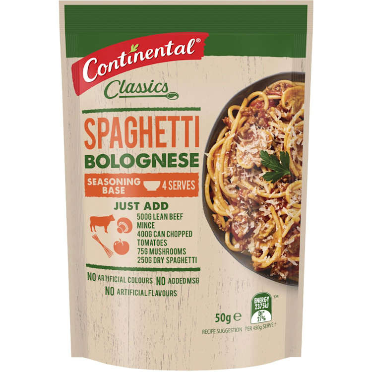 Continental Recipe Base Spaghetti Bolognese
