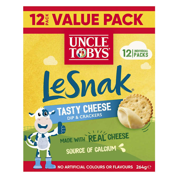 Uncle Tobys Le Snak Tasty Cheese Dip & Crackers