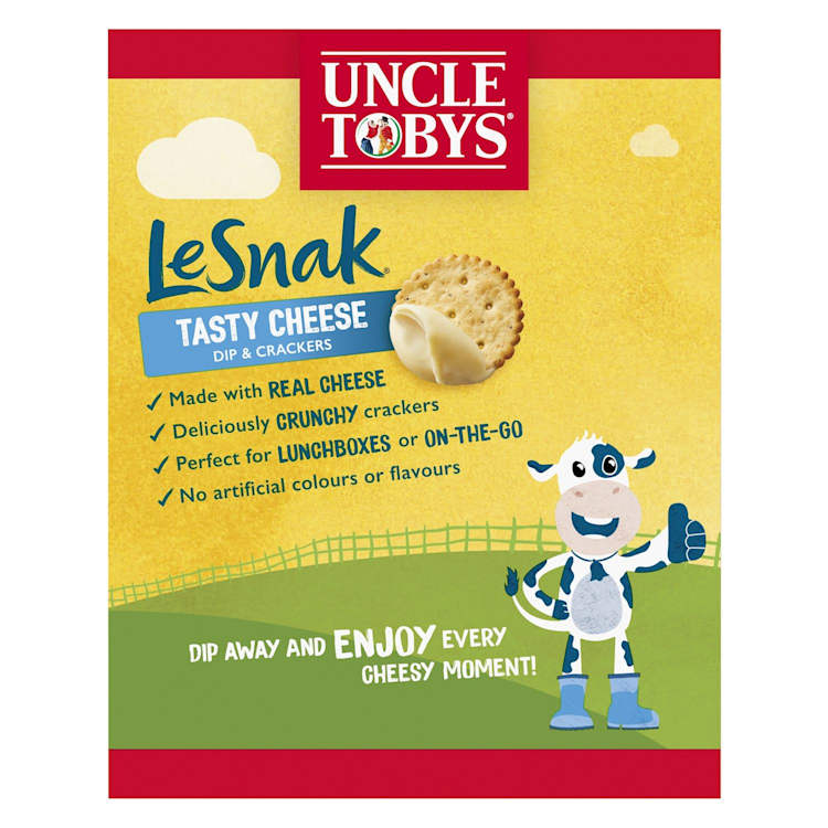 Uncle Tobys Le Snak Tasty Cheese Dip & Crackers