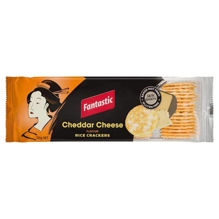 Fantastic Rice Crackers Cheddar Cheese