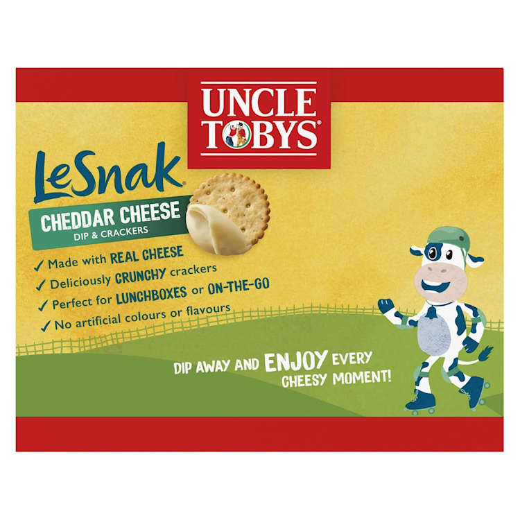Uncle Tobys Le Snak Cheddar Cheese Dip & Crackers