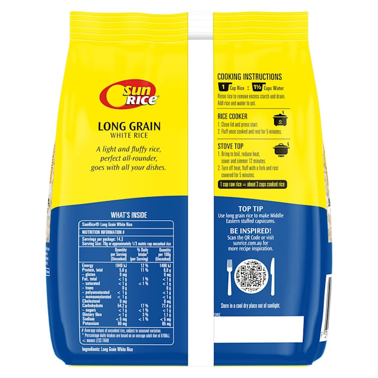 SunRice Long Grain White Rice