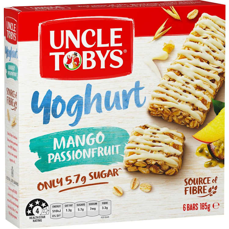 Uncle Tobys Muesli Bars Yoghurt & Mango & Passionfruit