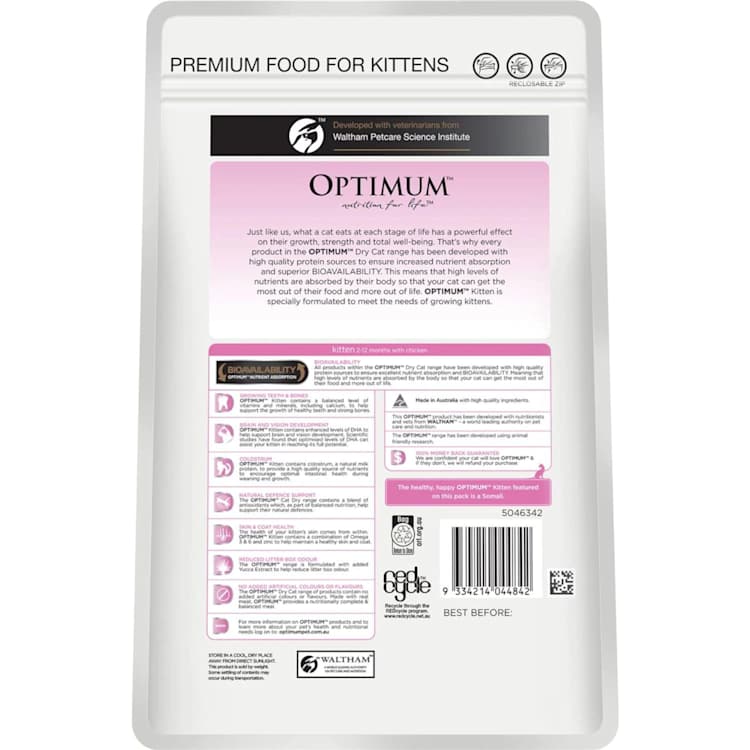 Optimum Kitten Dry Cat Food Chicken IGA Shop Online