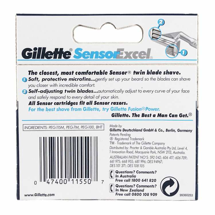 Gillette Sensor Excel Comfort Blades Refills
