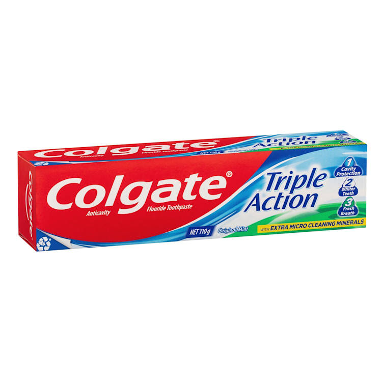 Colgate Triple Action Cavity Protection Fluoride Original Mint Toothpaste