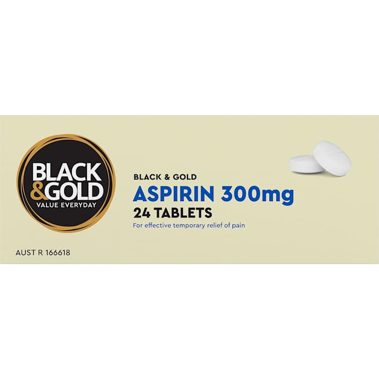 Black & Gold Aspirin Tablets