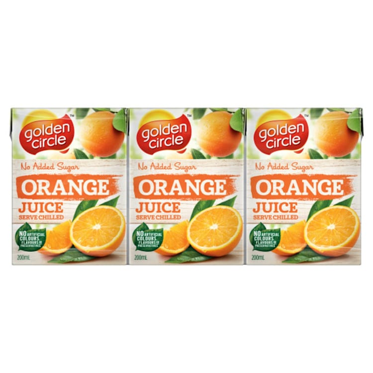 Golden Circle Orange Juice No Added Sugar Multipack Poppers