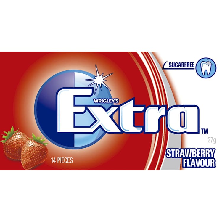 Wrigley's Extra Strawberry Chewing Gum Sugar Free