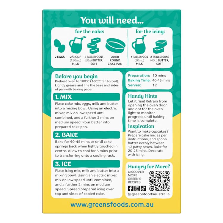 Green's Gluten Free Golden Butter Cake