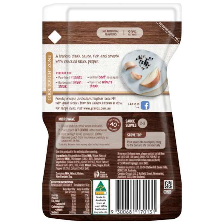 Gravox Liquid Pepper Steak Finishing Sauce