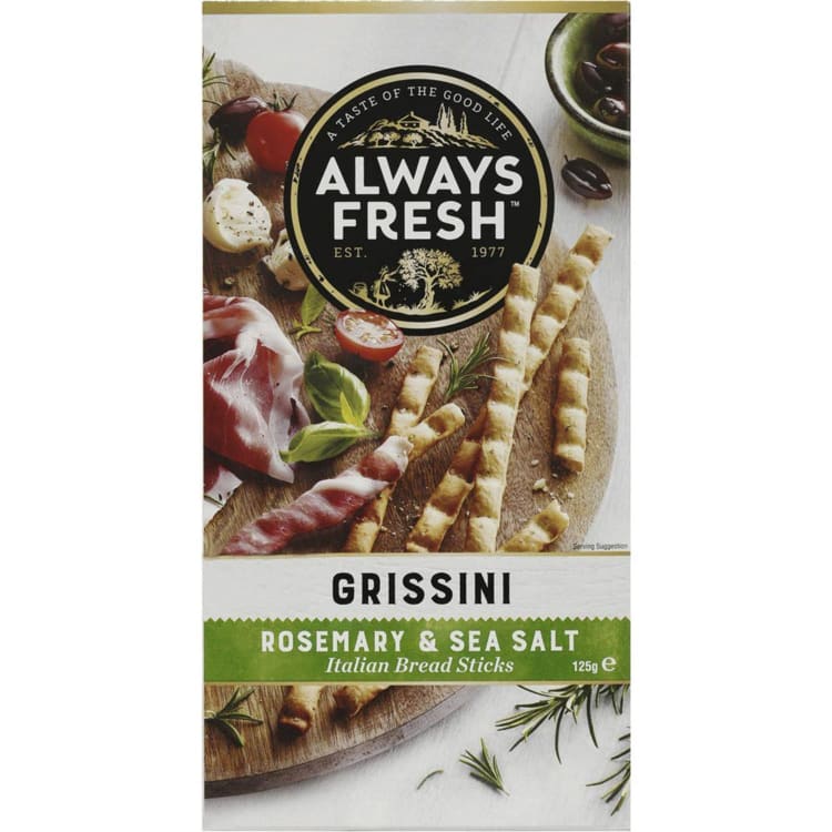 Always Fresh Grissini Crispbread Rosemary & Sea Salt