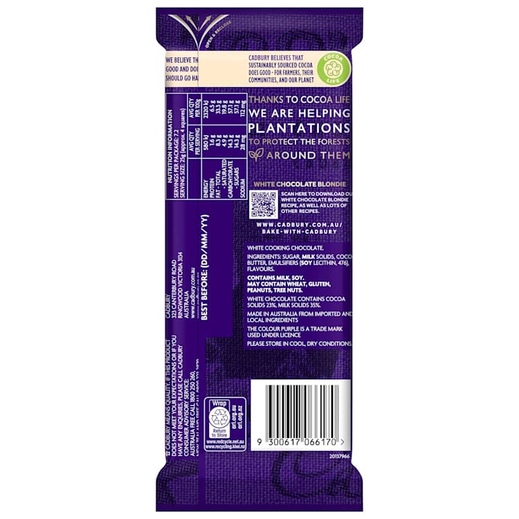 Cadbury Baking White Chocolate