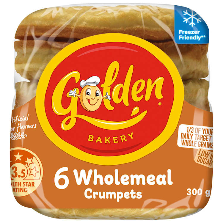 Golden Crumpets Wholemeal