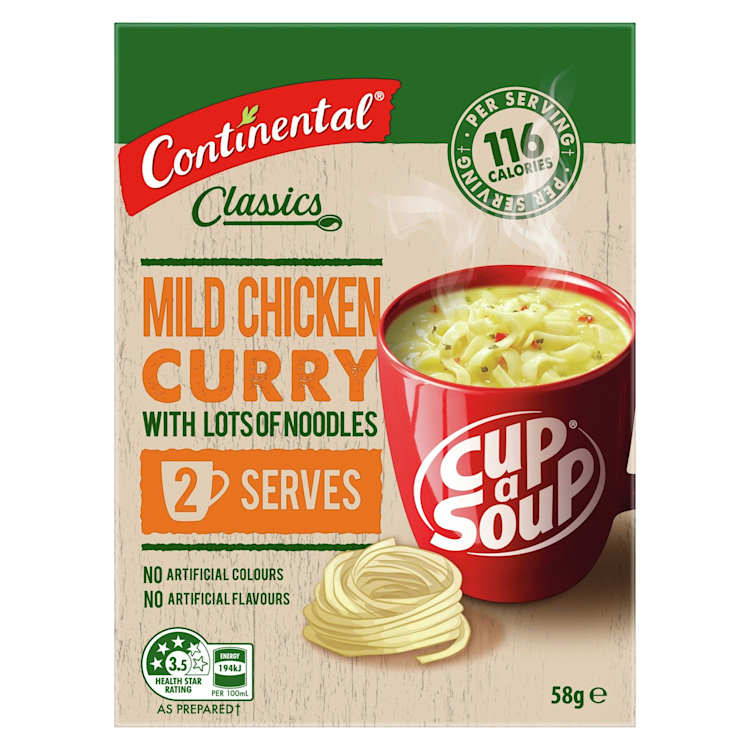 Continental Cup A Soup Mild Chicken Curry With Lots Of Noodles