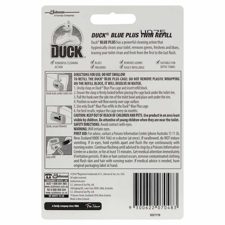 Duck Blue Plus Refill Toilet Cleaner
