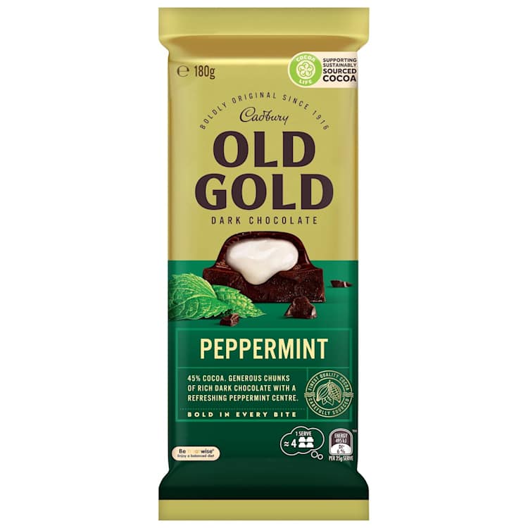 Cadbury Old Gold Dark Chocolate Peppermint