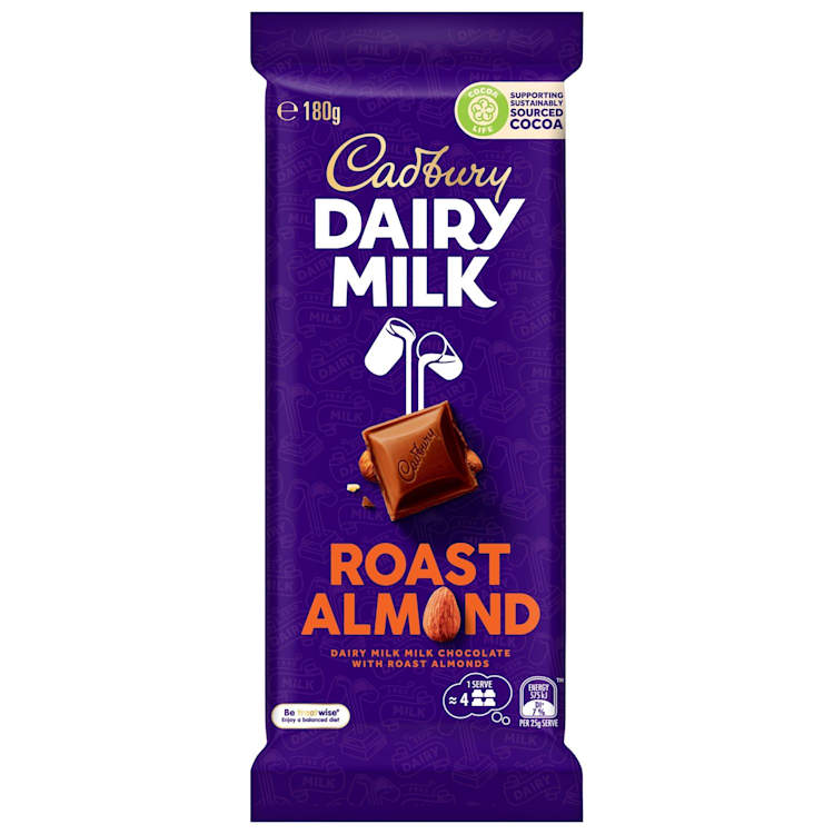 Cadbury Dairy Milk Roast Almond Chocolate Block