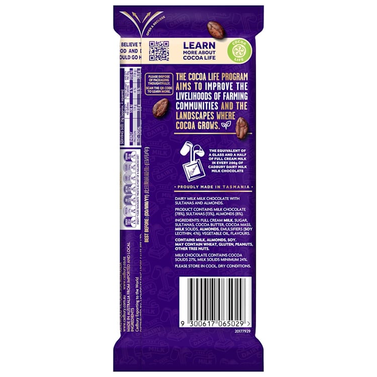 Cadbury Dairy Milk Fruit & Nut Milk Chocolate Block