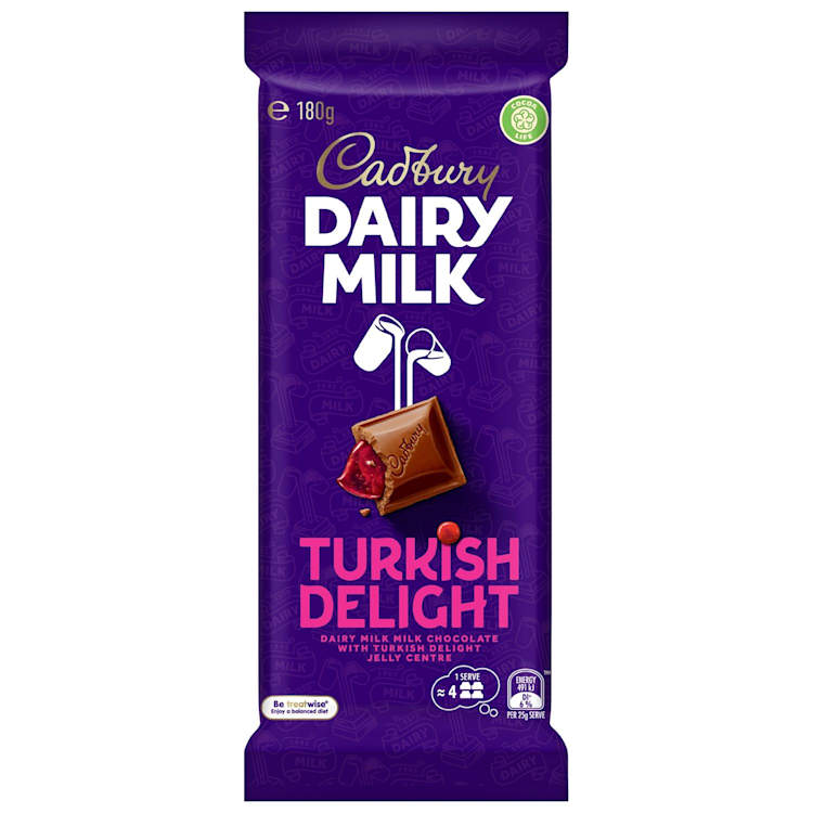 Cadbury Dairy Milk Turkish Delight Milk Chocolate Block
