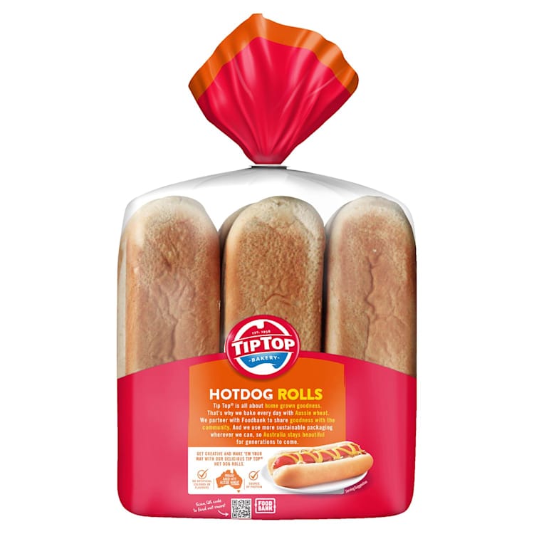 Tip Top Bread Roll Hot Dog