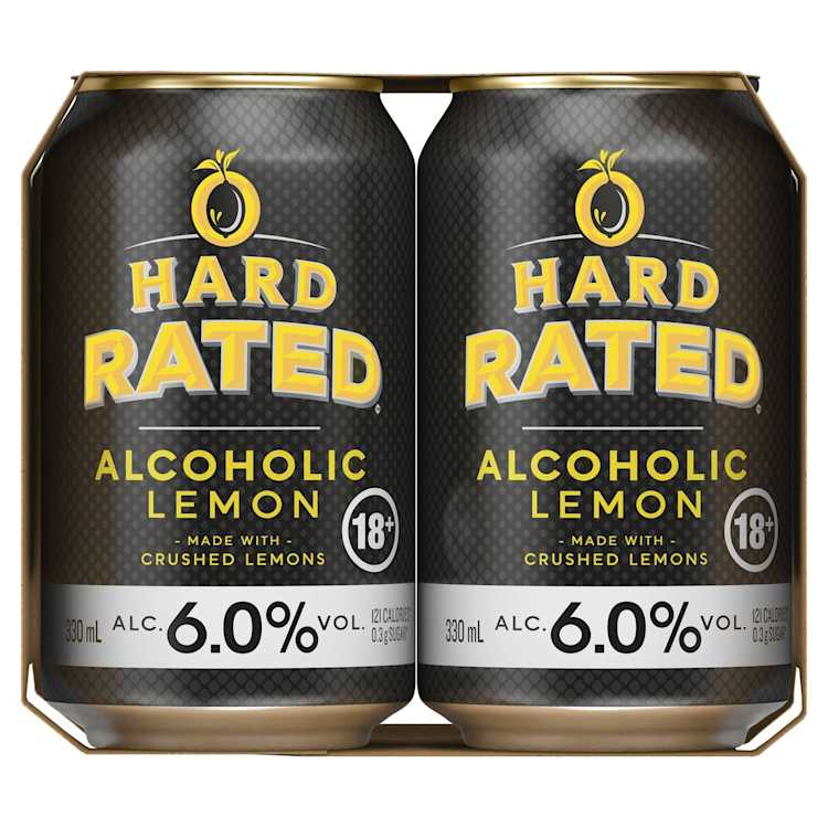 Hard Rated Alcoholic Lemon 6% Can 330mL 