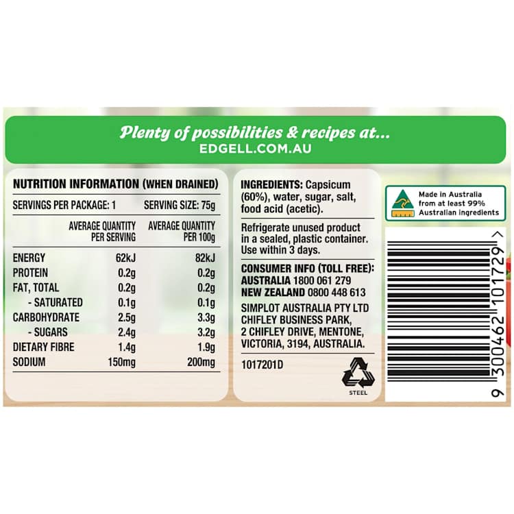 Edgell Diced Capsicum