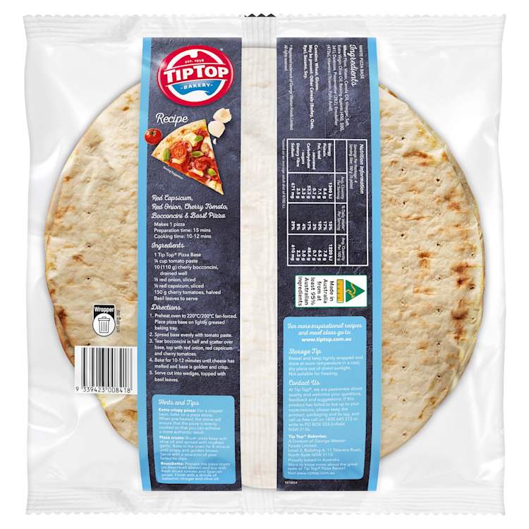 Tip Top Pizza Bases White