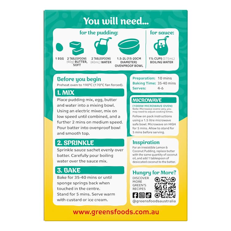 Green's Pudding Lemon Sponge