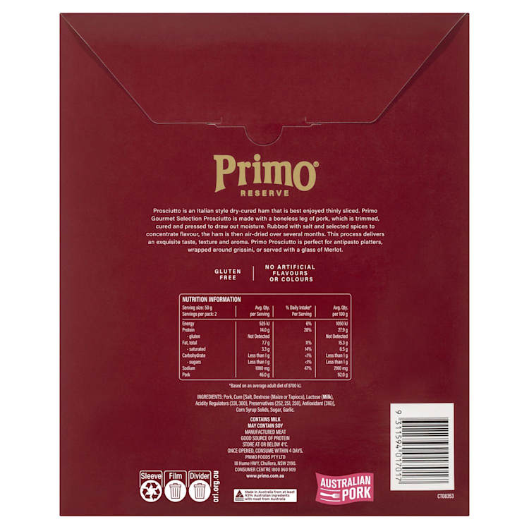 Primo Gourmet Selection Prosciutto
