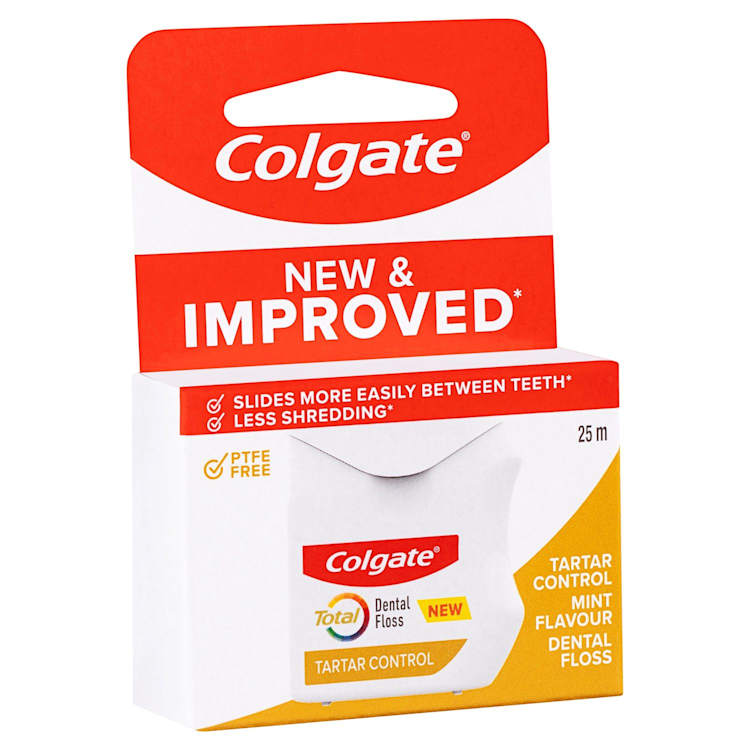 Colgate Total Tartar Control Dental Floss, 25m, Protects Gums & Reduces Tooth Decay