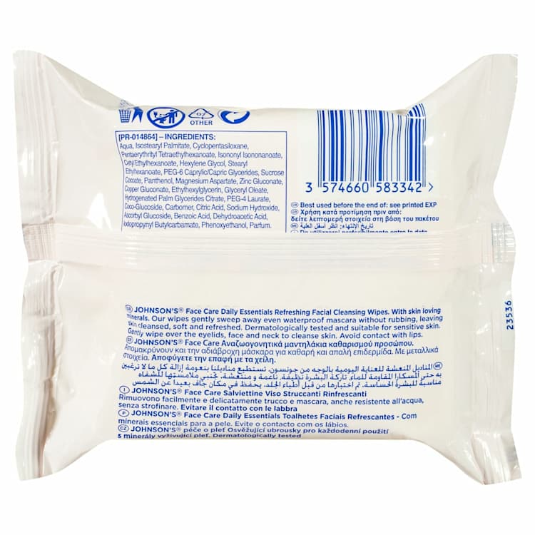 Johnson's Daily Essentials Cleansing Wipes Normal Skin