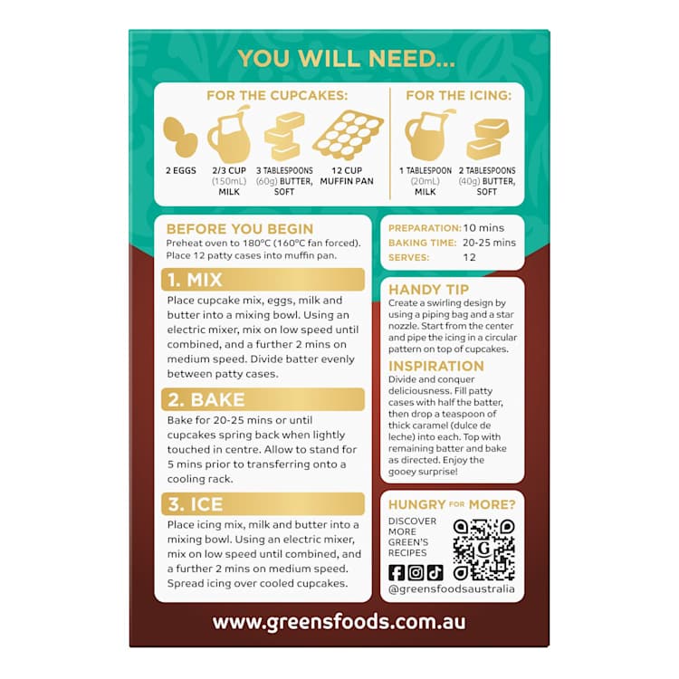 Green's Velvety Chocolate Cupcake Mix