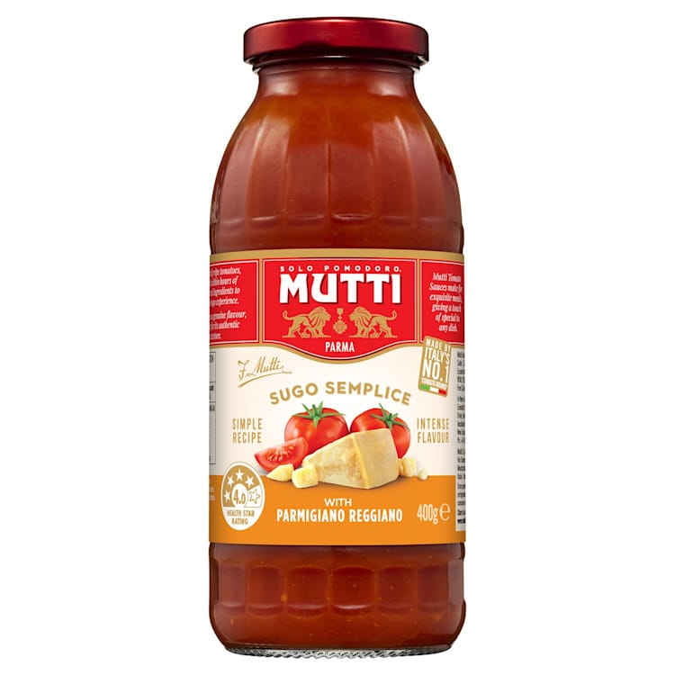 Mutti Sugo Semplice Parmigiano Reggiano Pasta Sauce