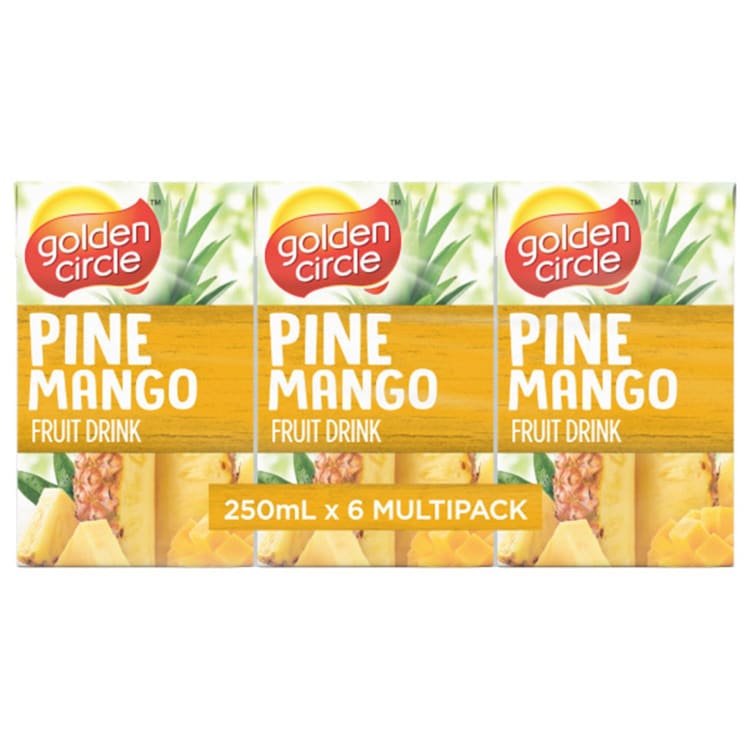 Golden Circle Pine Mango Fruit Drink Multipack Poppers