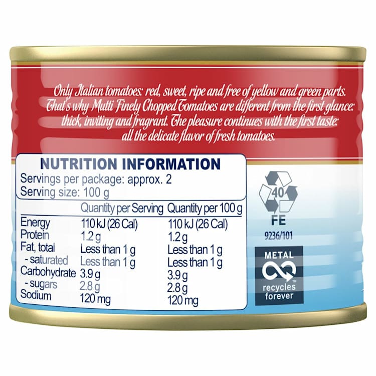 Mutti Finely Chopped Tomatoes