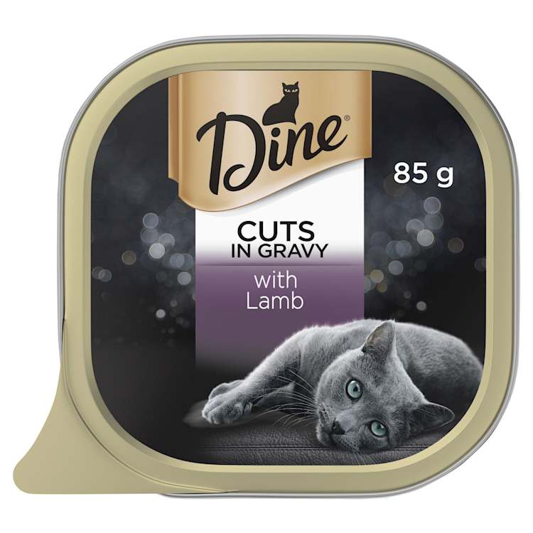 Dine Wet Cat Food Lamb In Gravy Tray