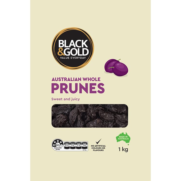 Black & Gold Whole Australian Prunes