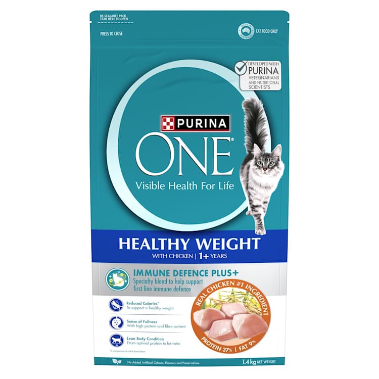 Purina One Adult Healthy Weight Chicken Dry Cat Food Bag