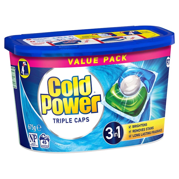 Cold Power Laundry Triple Capsules 3In1 Value Pack