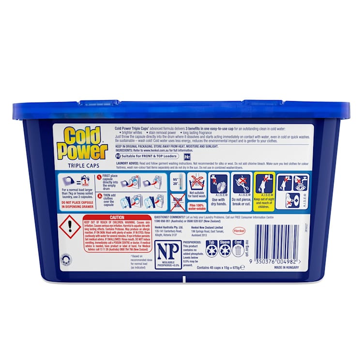 Cold Power Laundry Triple Capsules 3In1 Value Pack