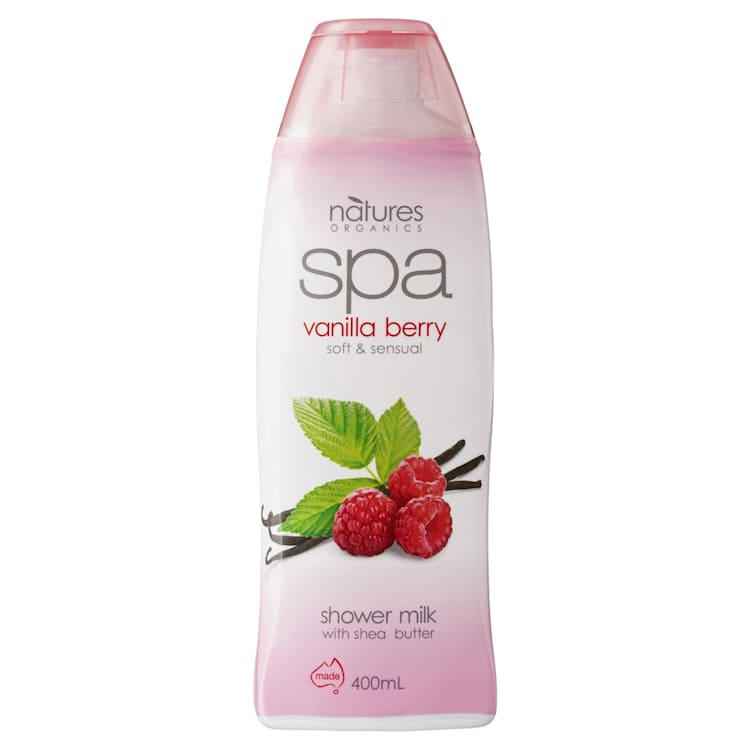 Natures Organics Spa Vanilla Berry Shower Milk With Shea Butter