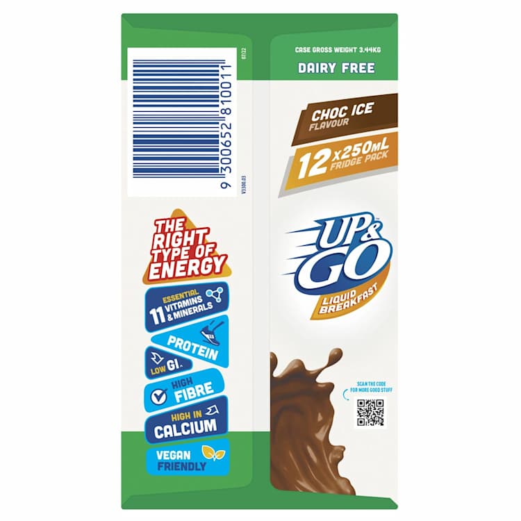Up & Go Liquid Breakfast Fridge Pack Dairyfree Chocolate