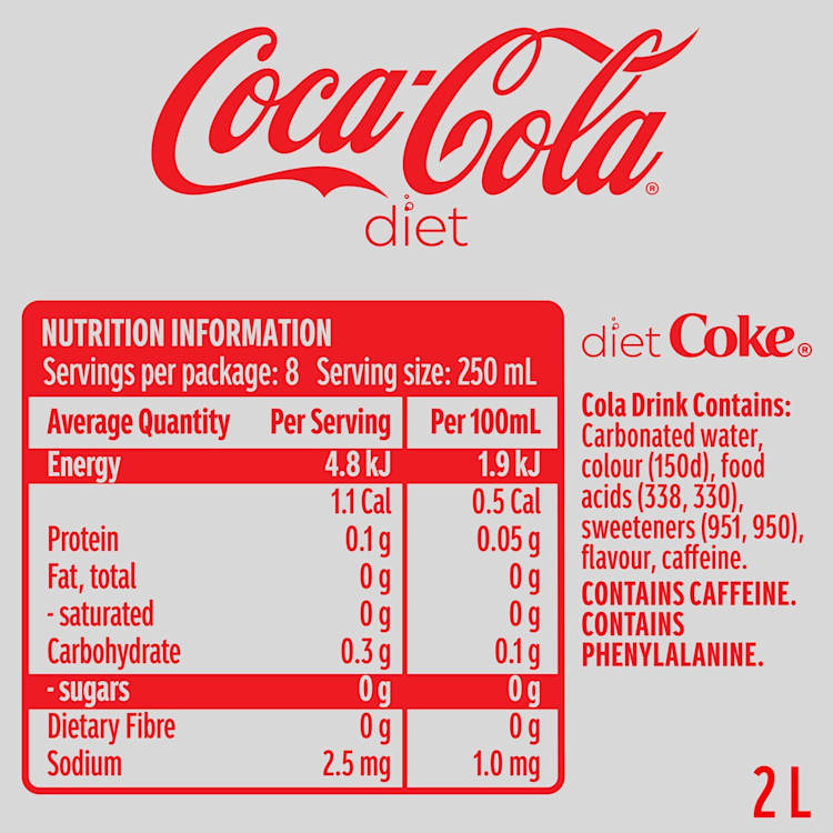 Diet Coca-Cola Soft Drink Bottle