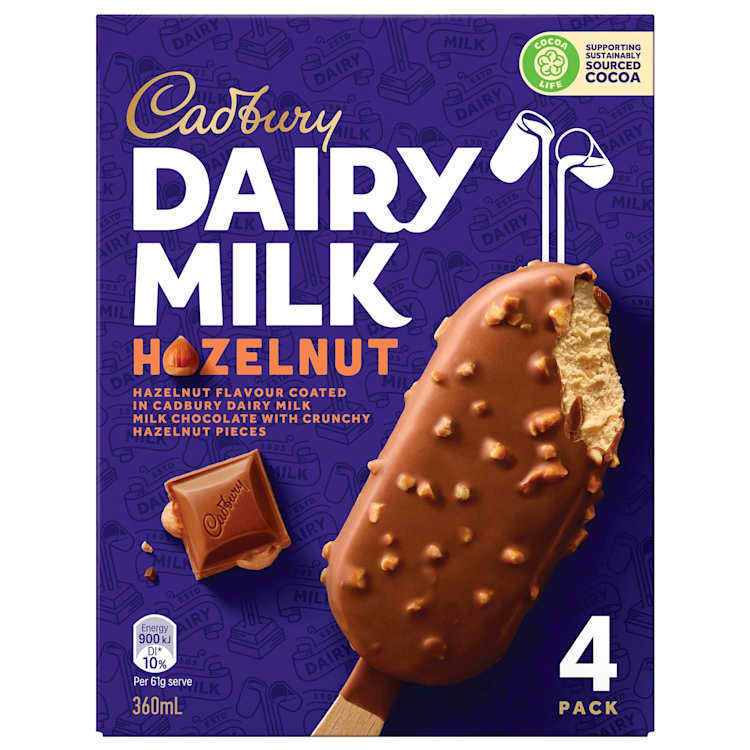 Cadbury Dairy Milk Hazelnut Ice Cream Sticks