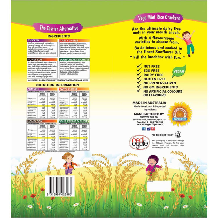 Ajitas Vege Mini Rice Crackers Multipack