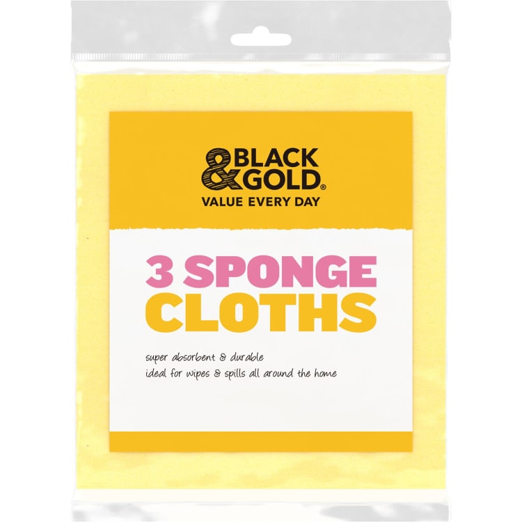 Black & Gold Sponge Cloths