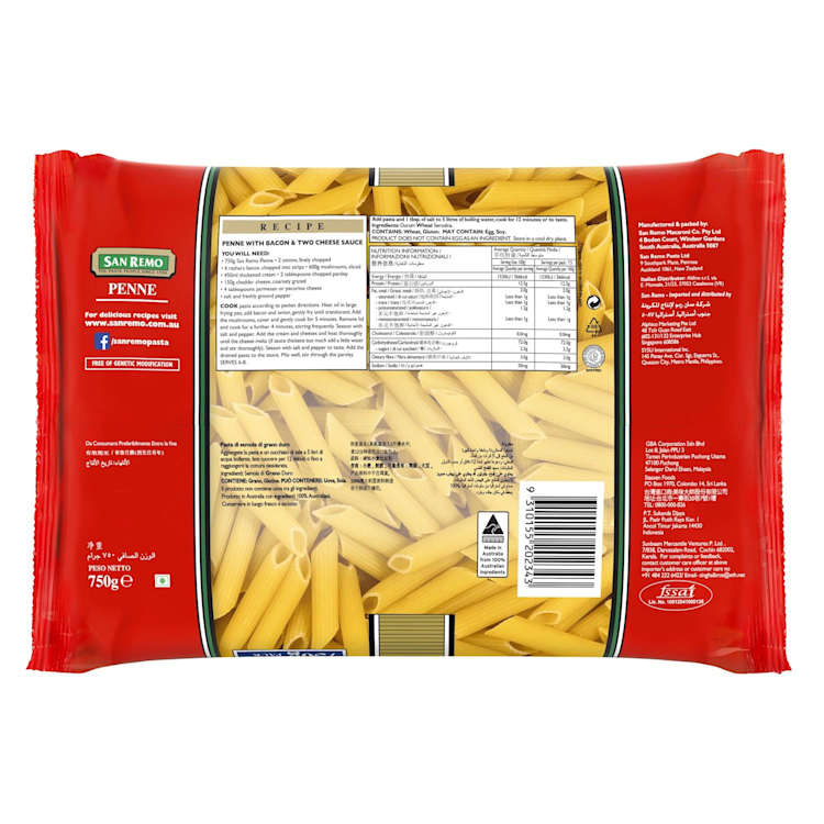 San Remo Penne Pasta No 18