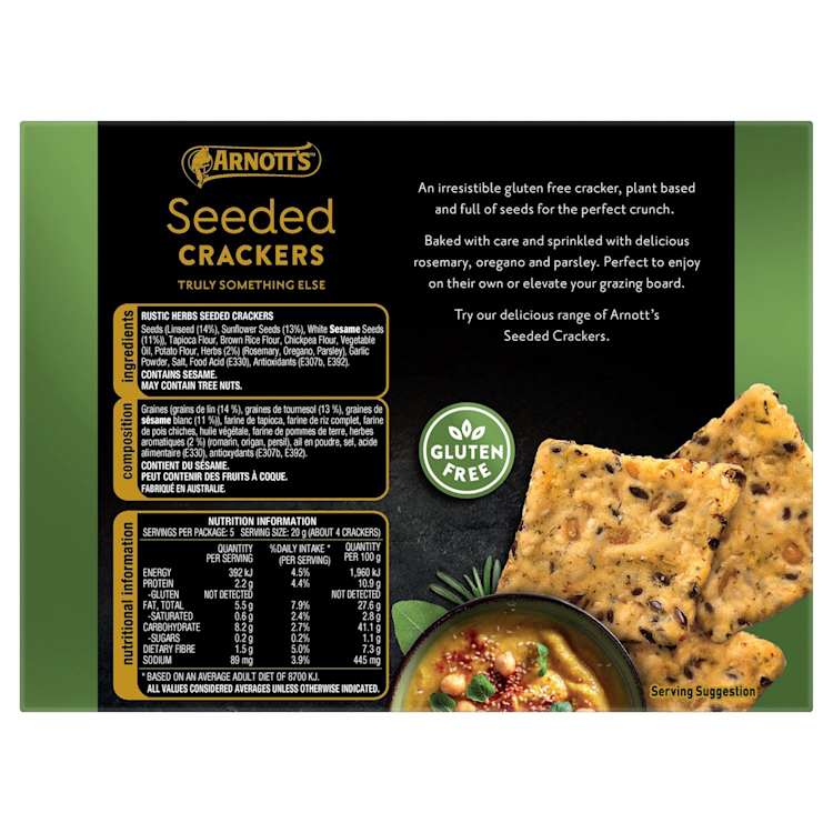 Arnott's Gold Label Crackers Seed Herb