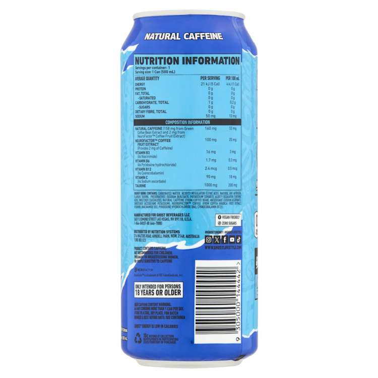 Ghost Energy Blue Raspberry